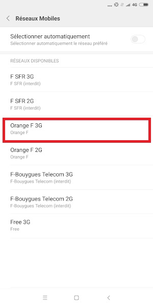 Réseaux Xiaomi Redmi Note 6