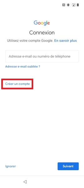 Connexion à votre compte Google