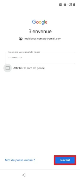 Connexion à votre compte Google