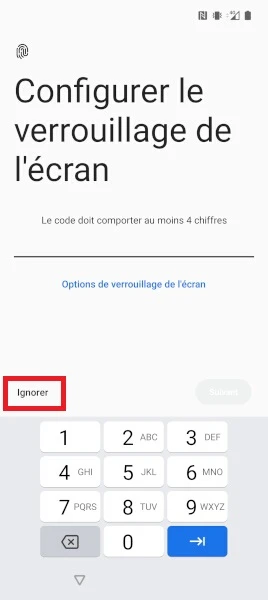 Configurer un verrouillage de l’écran