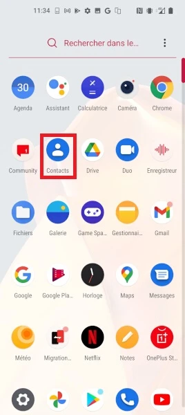 Importer des contacts depuis la carte SIM