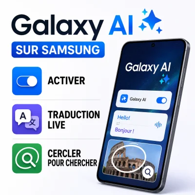 Galaxy AI sur Samsung : activer, traduction live, Cercler pour chercher