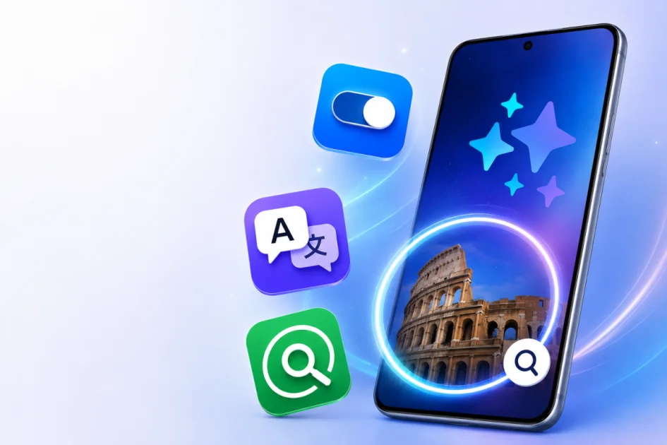 Galaxy AI sur Samsung : activer, traduction live, Cercler pour chercher