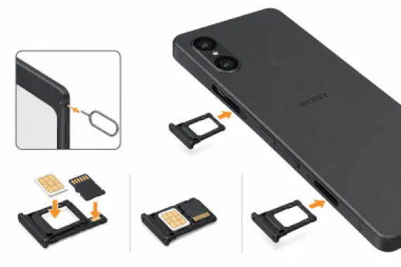 Comment insérer la carte SIM dans le Sony Xperia 5 V ?