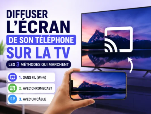 Diffuser l'écran de son téléphone sur la TV : les 3 méthodes qui marchent