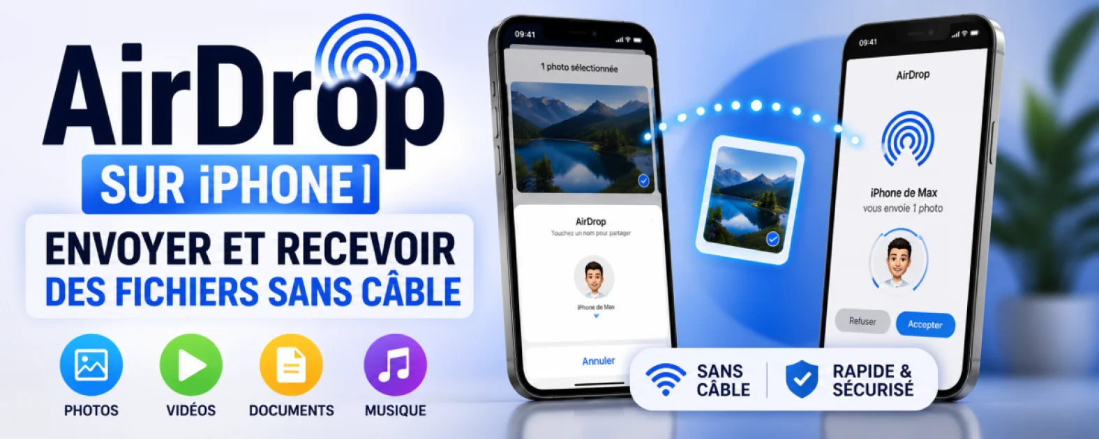 AirDrop sur iPhone : envoyer et recevoir des fichiers sans câble
