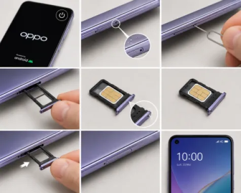 Insérer la carte SIM dans le Oppo F33