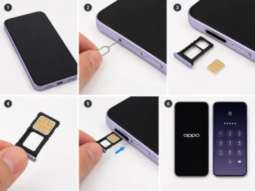 Comment insérer la carte SIM dans le Oppo Reno15 ?