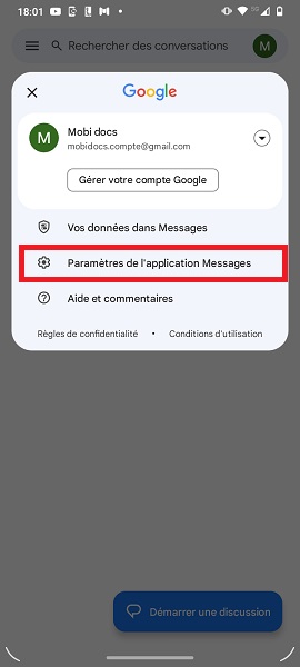 Fonctionnalité de Chat