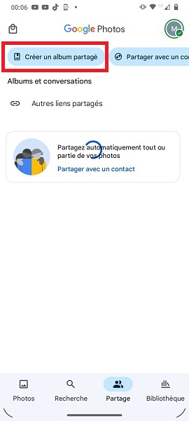 Possibilité de créer des albums personnalisés