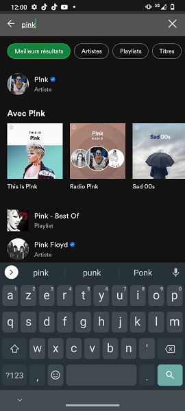 Fonction de recherche