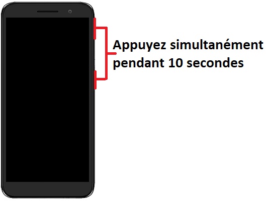 Forcer le redémarrage du Alcatel 1