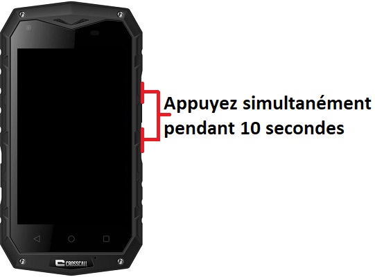 Forcer l’allumage de mon Crosscall Odyssey S1 ?