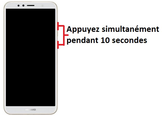 Forcer le redémarrage du Huawei Y6 2018