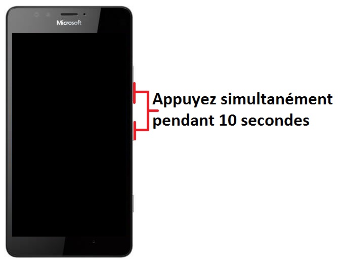 Forcer le redémarrage du Microsoft Lumia 950