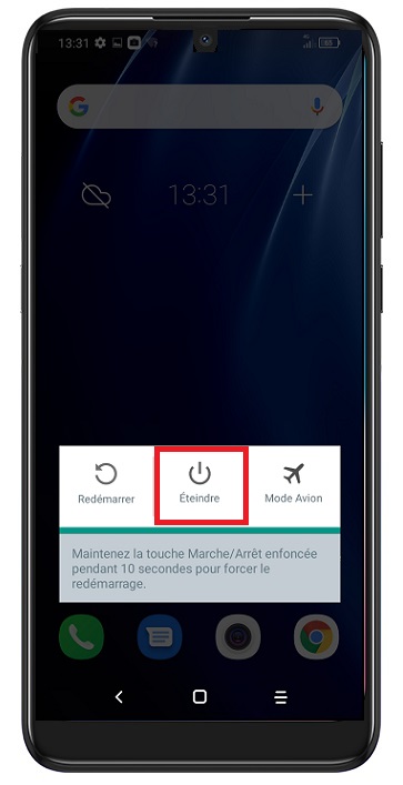 Comment éteindre son Alcatel 3L 2020 ?