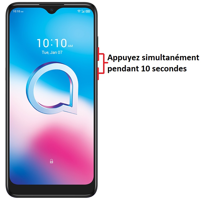 Forcer l’arrêt mon Alcatel 3L 2020 ?