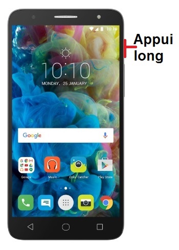 Comment éteindre son Alcatel Pop 4 ?