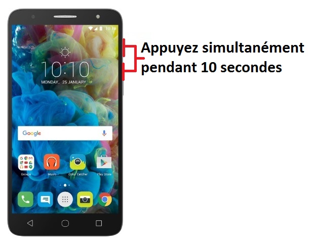 Forcer l’arrêt mon Alcatel Pop 4 ?