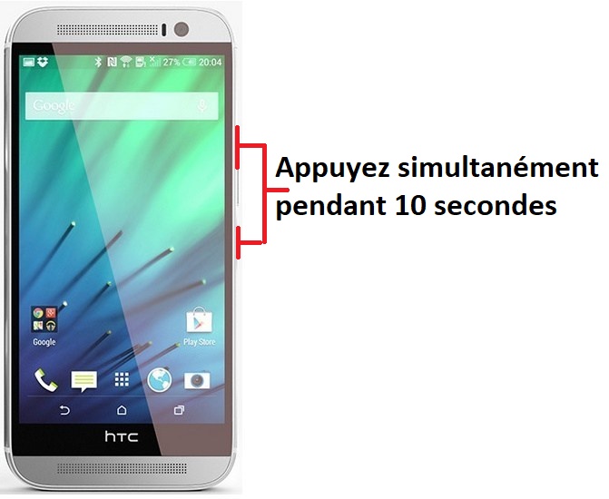 Forcer l’arrêt mon HTC M8 ?