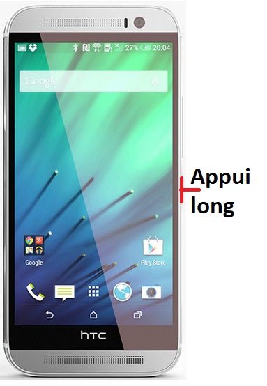 Comment éteindre son HTC M8 ?