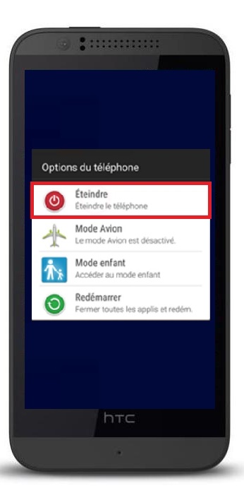 Comment éteindre son HTC Desire 510 ?