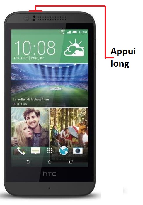 Comment éteindre son HTC Desire 510 ?