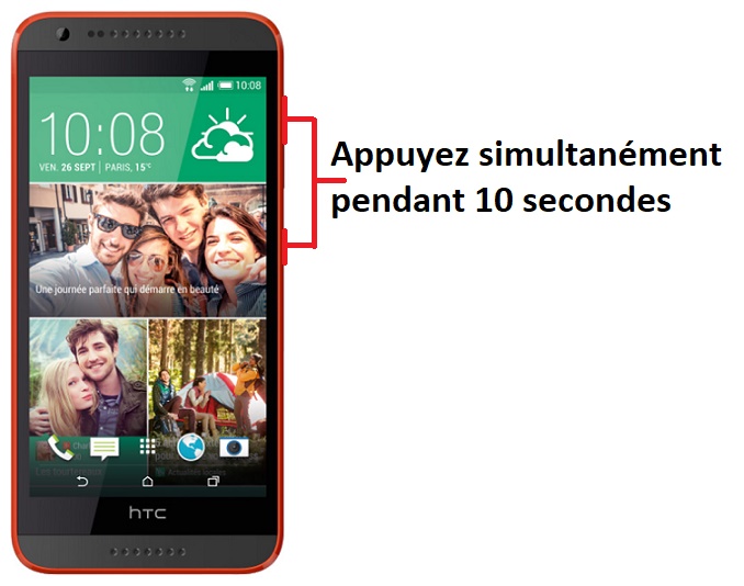 Forcer l’arrêt mon HTC desire 620 ?