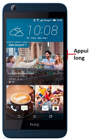 Comment éteindre son HTC Desire 626 ?