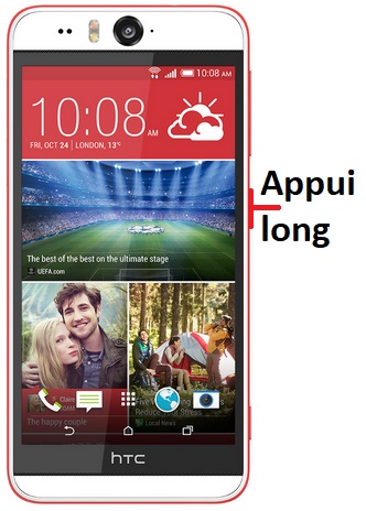 Comment éteindre son HTC Desire Eye ?
