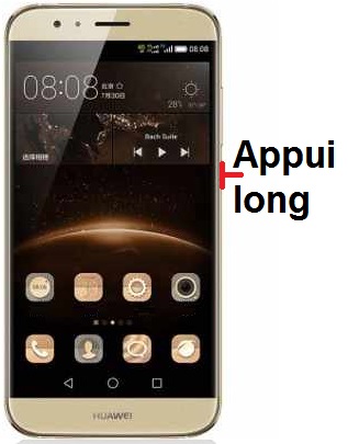 Comment éteindre son Huawei G8 ?