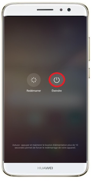 Comment éteindre son Huawei G9 ?