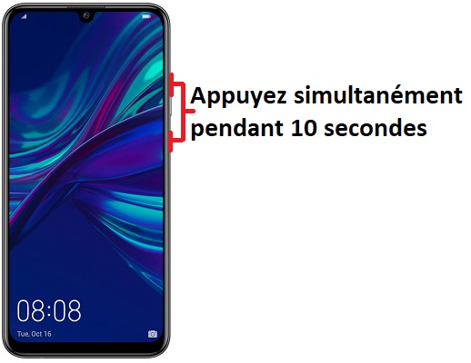 Forcer l'arrêt si le Huawei P Smart 2019 est bloqué
