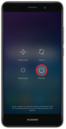 Comment éteindre son Huawei Y5 ?