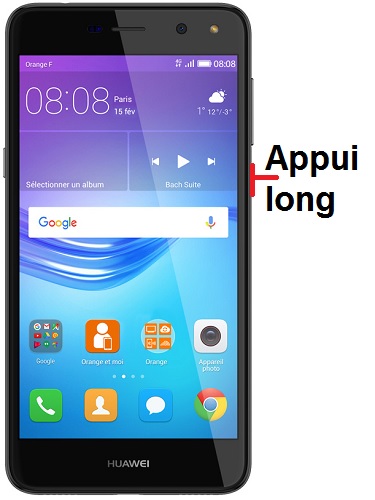 Comment éteindre son Huawei Y6 ?