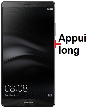 Comment éteindre son Huawei Mate 8 ?