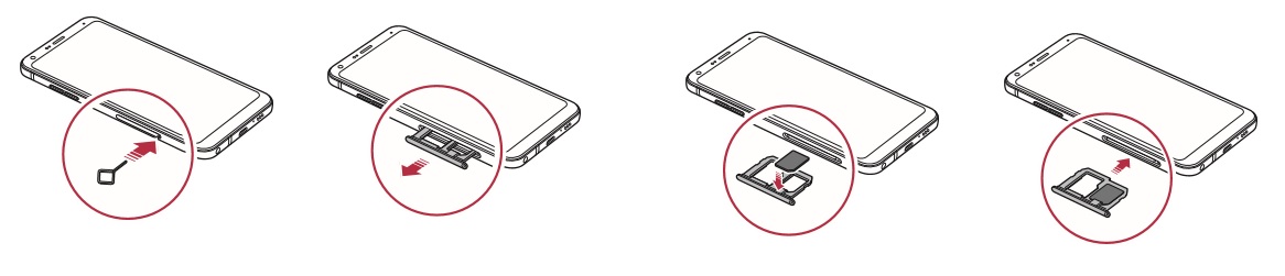 Insérer la carte SIM dans le LG Q8