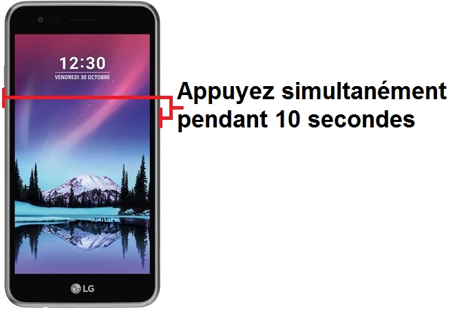 Forcer l’arrêt mon LG K4 ?