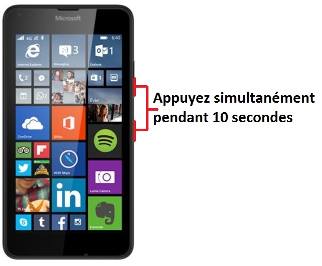 Forcer l’arrêt mon Microsoft Lumia 640 ?