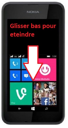 Comment éteindre son Nokia Lumia 530 ?