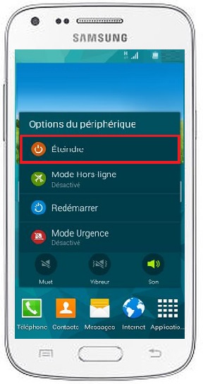 Comment éteindre son Samsung Galaxy Core Plus ?