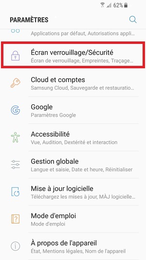 Changer votre code PIN de son Samsung Galaxy J5 2016.
