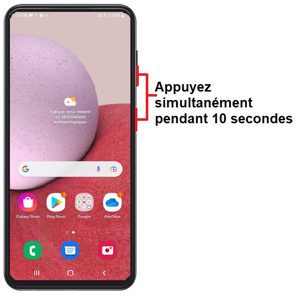 Forcer l’arrêt si le Samsung Galaxy A13 est bloqué
