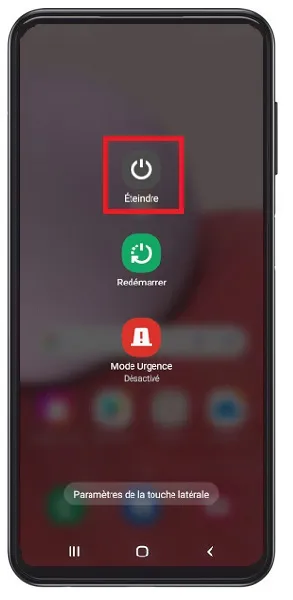Comment éteindre le Samsung Galaxy A33 ?