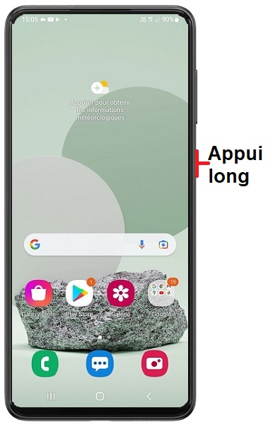 Comment éteindre le Samsung Galaxy A33 ?