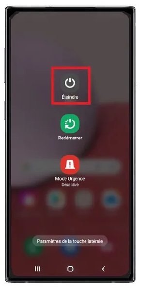 Comment éteindre le Samsung Galaxy Note 10 ?