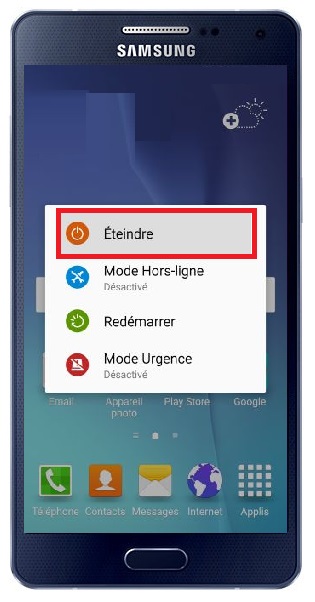 Comment éteindre son Samsung Galaxy A5 ?