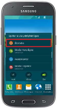 Comment éteindre son Samsung Galaxy ACE 4 