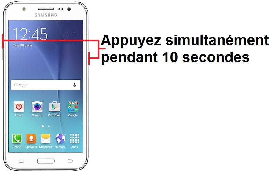 Forcer l’arrêt mon Samsung Galaxy J5 ?