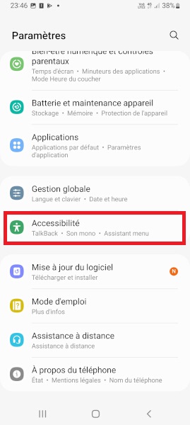Configurer un témoin lumineux sur le flash du Samsung ?